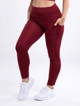 Load image into Gallery viewer, High-Waisted Criss-Cross Training Leggings with Hip Pockets