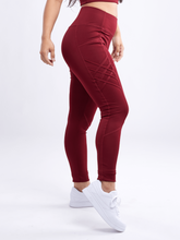 Load image into Gallery viewer, High-Waisted Criss-Cross Training Leggings with Hip Pockets