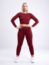 Load image into Gallery viewer, High-Waisted Criss-Cross Training Leggings with Hip Pockets
