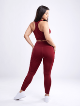 Load image into Gallery viewer, High-Waisted Criss-Cross Training Leggings with Hip Pockets