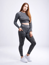 Load image into Gallery viewer, High-Waisted Criss-Cross Training Leggings with Hip Pockets