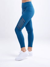 Load image into Gallery viewer, High-Waisted Pilates Leggings with Side Pockets & Mesh Panels
