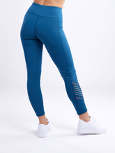 Load image into Gallery viewer, High-Waisted Pilates Leggings with Side Pockets & Mesh Panels