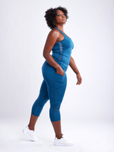 Load image into Gallery viewer, High-Waisted Pilates Leggings with Side Pockets & Mesh Panels