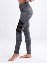 Load image into Gallery viewer, High-Waisted Pilates Leggings with Side Pockets & Mesh Panels