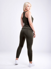Load image into Gallery viewer, High-Waisted Pilates Leggings with Side Pockets & Mesh Panels