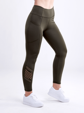 Load image into Gallery viewer, High-Waisted Pilates Leggings with Side Pockets & Mesh Panels