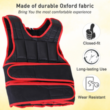 Load image into Gallery viewer, HOMCOM 10kg Men Or Women Waist Trainer Vest Adjustable Weighted w/ 38 Weight Bags Easy Use Cardio Running Fitness Black Red For Weight Loss Exercise Workout