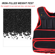 Load image into Gallery viewer, HOMCOM 10kg Men Or Women Waist Trainer Vest Adjustable Weighted w/ 38 Weight Bags Easy Use Cardio Running Fitness Black Red For Weight Loss Exercise Workout