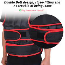 Load image into Gallery viewer, HOMCOM 10kg Men Or Women Waist Trainer Vest Adjustable Weighted w/ 38 Weight Bags Easy Use Cardio Running Fitness Black Red For Weight Loss Exercise Workout