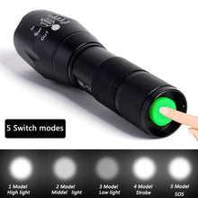 Load image into Gallery viewer, Strong Light Flashlight Special Forces Rechargeable Home Self-Defense Waterproof Riding Mini Camping Premium Super Bright Flashlight
