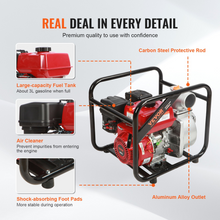 Load image into Gallery viewer, VEVOR Gasoline Engine Water Pump, 3-inch, 7HP 265 GPM, 142ft Lift, 22ft Suction, 4-Stroke Gas Powered Trash Water Transfer Pump Portable High Pressure with 25ft Hose for Irrigation Pool, EPA Certified