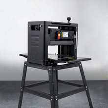 Load image into Gallery viewer, VEVOR Thickness Planer 12.5 inch Wood Planer Foldable 1500W Thickness Planer Woodworking 315"/min Feed Rate Double Cutter Benchtop Thickness Planer with Dust Exhaust Interface Stand for Woodworking