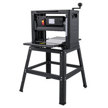 Load image into Gallery viewer, VEVOR Thickness Planer 12.5 inch Wood Planer Foldable 1500W Thickness Planer Woodworking 315"/min Feed Rate Double Cutter Benchtop Thickness Planer with Dust Exhaust Interface Stand for Woodworking