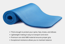 Load image into Gallery viewer, Thick Yoga and Pilates Exercise Mat with Carrying Strap