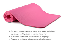 Load image into Gallery viewer, Thick Yoga and Pilates Exercise Mat with Carrying Strap