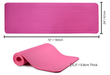Load image into Gallery viewer, Thick Yoga and Pilates Exercise Mat with Carrying Strap