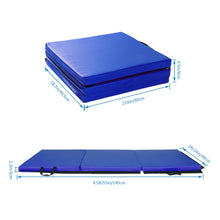 Load image into Gallery viewer, 55"x24"x1.2" Tri-fold Gymnastics Yoga Mat with Hand Buckle