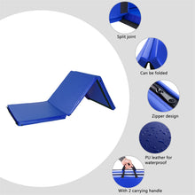 Load image into Gallery viewer, 55"x24"x1.2" Tri-fold Gymnastics Yoga Mat with Hand Buckle