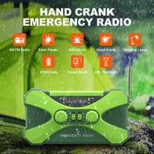 Load image into Gallery viewer, Large Capacity Solar Powered Hand-cranked Emergency Radio