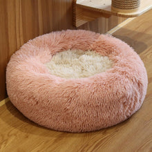 Load image into Gallery viewer, Pet Ultra Soft Long Plush Round Bed