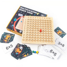 Load image into Gallery viewer, Wooden Montessori Multiplication Board Game
