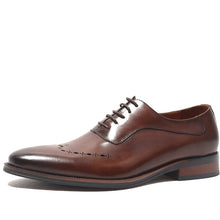 Load image into Gallery viewer, Italian Carved Leather Shoes Handmade Goodyear Leather Shoes