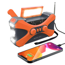 Load image into Gallery viewer, Large Capacity Solar Powered Hand-cranked Emergency Radio