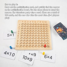 Load image into Gallery viewer, Wooden Montessori Multiplication Board Game