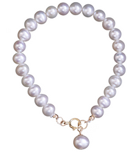 Load image into Gallery viewer, 14K Gold Natural Pearl Bracelet