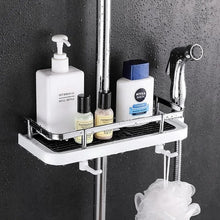 Load image into Gallery viewer, Bathroom Shower Storage Rack Organizer Pole Shelves Shampoo Tray Stand
