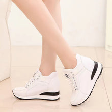 Load image into Gallery viewer, Fashion Stealth Height Increasing Womens Shoes Platform Sneakers Wedge
