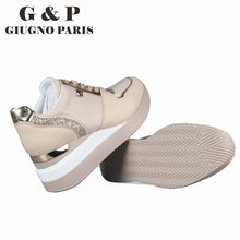 Load image into Gallery viewer, Leather Insole Sneakers Women With Platform Sports Shoes Lady Luxury
