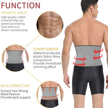 Load image into Gallery viewer, Mens Waist Trainer Modeling Belt Belly Cincher Shapers Slimming Body