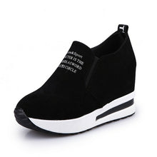 Load image into Gallery viewer, New Flock Increasing Shoes High Heels Lady Casual black Women Sneakers