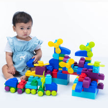 Load image into Gallery viewer, UNiPLAY Soft Building Blocks Plus Series 80pcs Primary Color