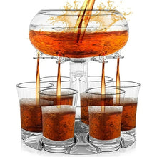 Load image into Gallery viewer, Shot Dispenser Wine Liquor 6 Shot Glass Dispenser And Holder Dispenser