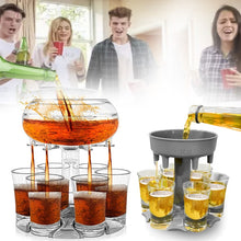 Load image into Gallery viewer, Shot Dispenser Wine Liquor 6 Shot Glass Dispenser And Holder Dispenser