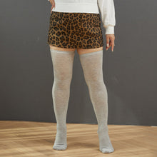 Load image into Gallery viewer, Women's Stockings Black White Striped Knee Socks Christmas Gifts Sexy