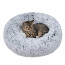 Load image into Gallery viewer, Pet Ultra Soft Long Plush Round Bed