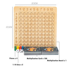 Load image into Gallery viewer, Wooden Montessori Multiplication Board Game