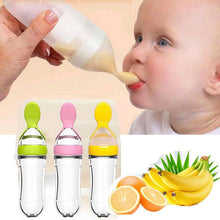 Load image into Gallery viewer, Baby Squeezy Spoon Bottle