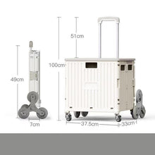 Load image into Gallery viewer, Fashion Folding Trolley Shopping Storage Trolley
