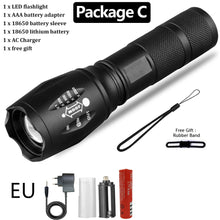 Load image into Gallery viewer, Strong Light Flashlight Special Forces Rechargeable Home Self-Defense Waterproof Riding Mini Camping Premium Super Bright Flashlight
