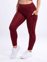 Load image into Gallery viewer, High-Waisted Criss-Cross Training Leggings with Hip Pockets
