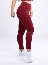 Load image into Gallery viewer, High-Waisted Criss-Cross Training Leggings with Hip Pockets
