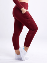 Load image into Gallery viewer, High-Waisted Criss-Cross Training Leggings with Hip Pockets
