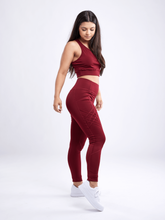 Load image into Gallery viewer, High-Waisted Criss-Cross Training Leggings with Hip Pockets
