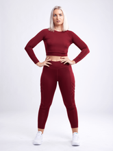 Load image into Gallery viewer, High-Waisted Criss-Cross Training Leggings with Hip Pockets
