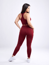 Load image into Gallery viewer, High-Waisted Criss-Cross Training Leggings with Hip Pockets
